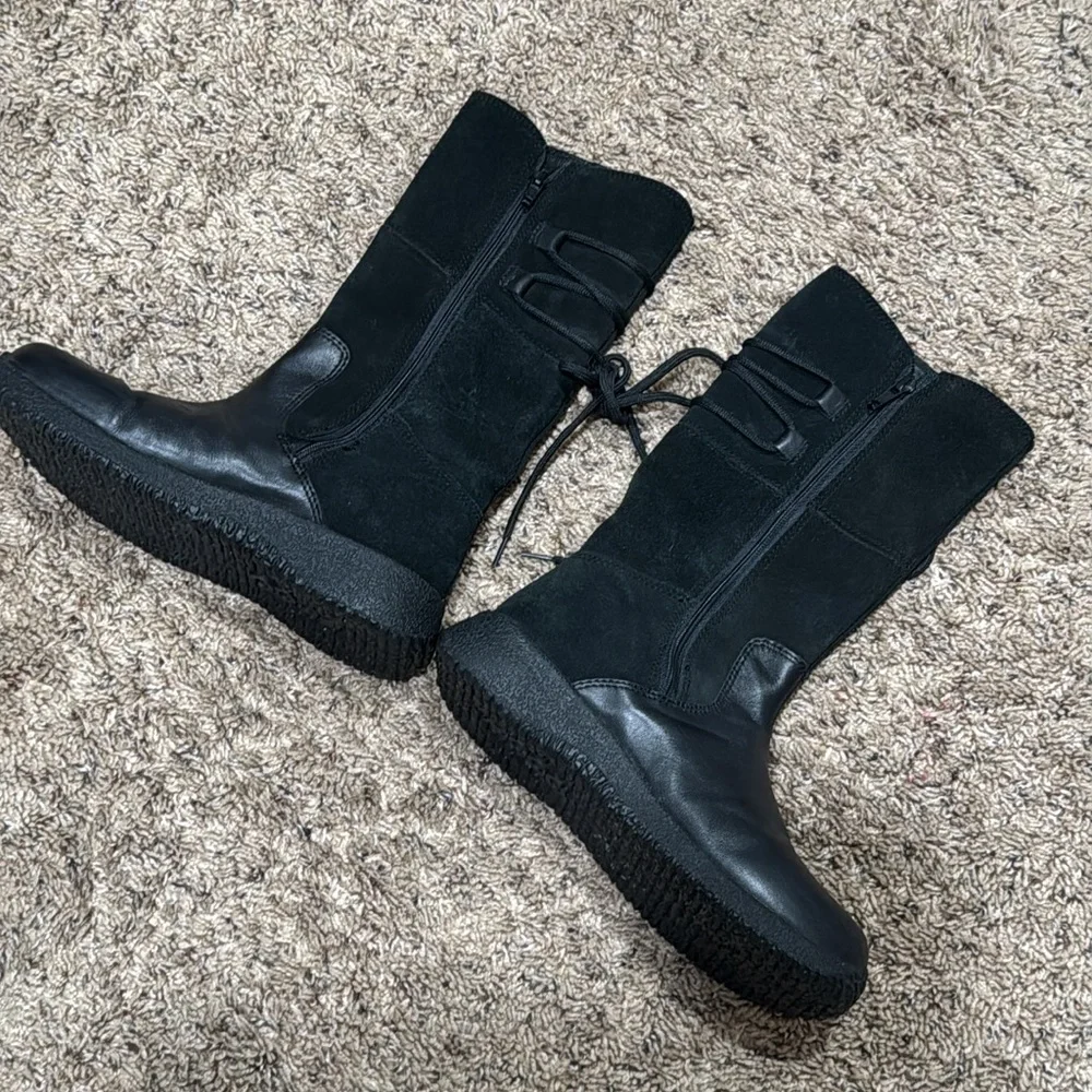Ecco Girl Warm Wool Lining Dress Boots Size 33 (US 2)
